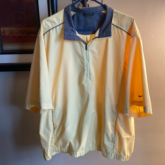 Nike Other - Nike Golf pullover. Yellow w/slate blue trim. It has front pockets that zip.